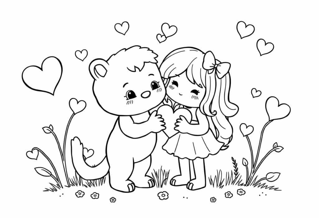 21 Cute Valentine Coloring Pages for All Ages