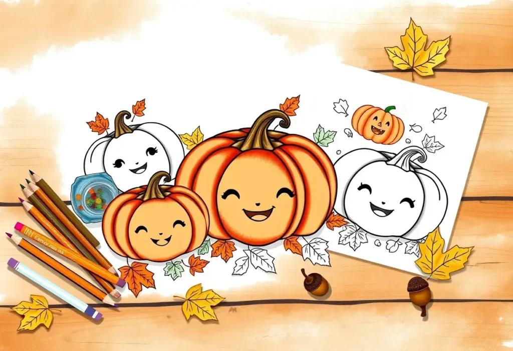 23 Cute Pumpkin Coloring Pages Free pdf printables