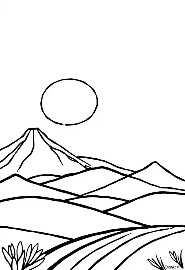 Abstract Landscapes Coloring Pages