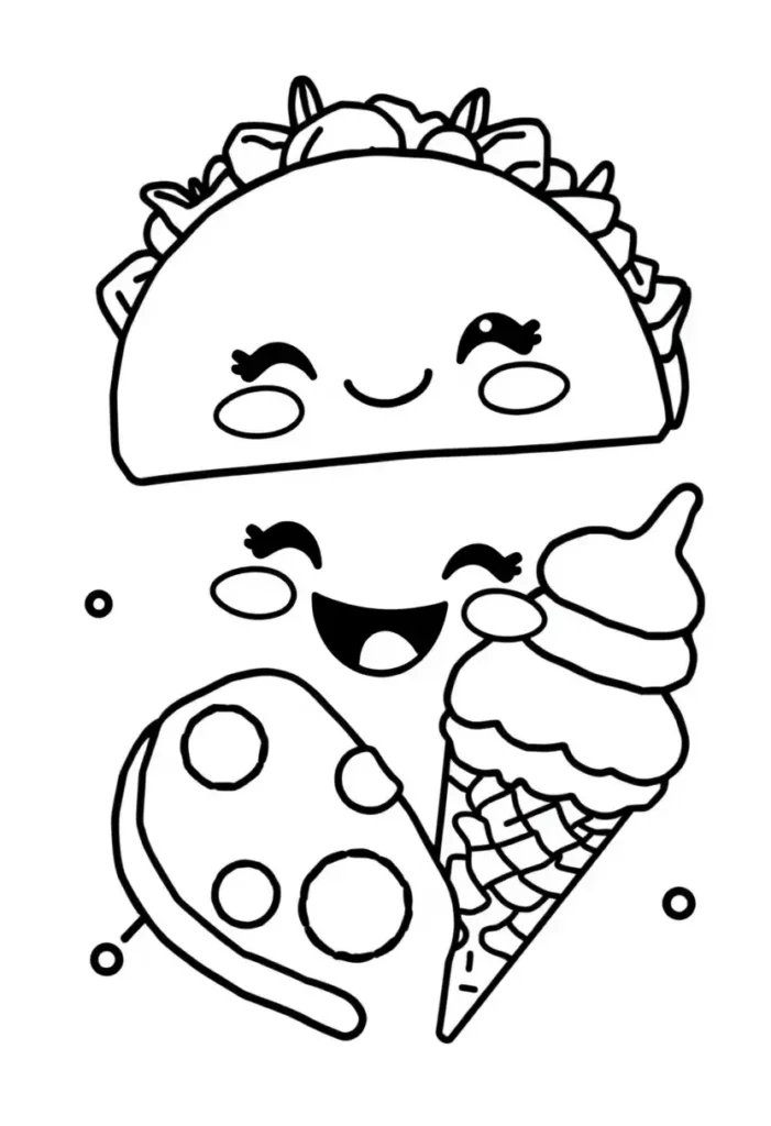 Food Fiesta Coloring Pages