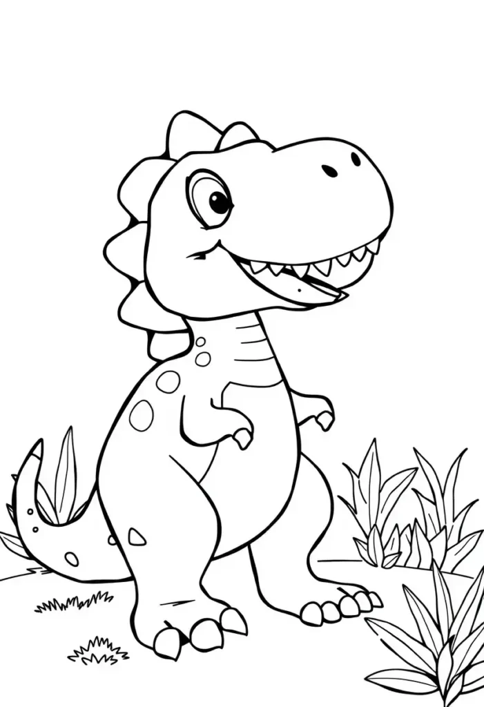 Friendly Dinosaurs Coloring Pages