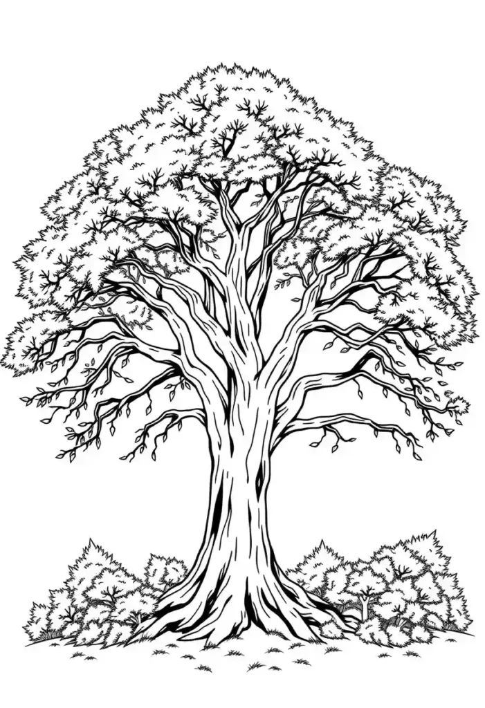 Majestic Trees Coloring Pages