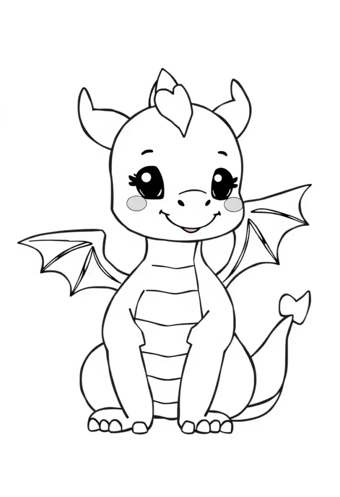 Mythical Kawaii Creatures Coloring Pages