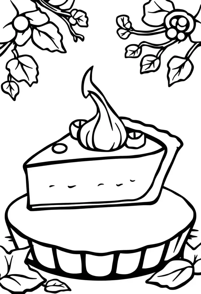 Pumpkin Pie Coloring Page