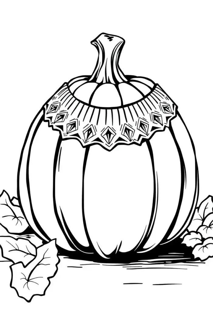Pumpkin with a Sweater Coloring Pages