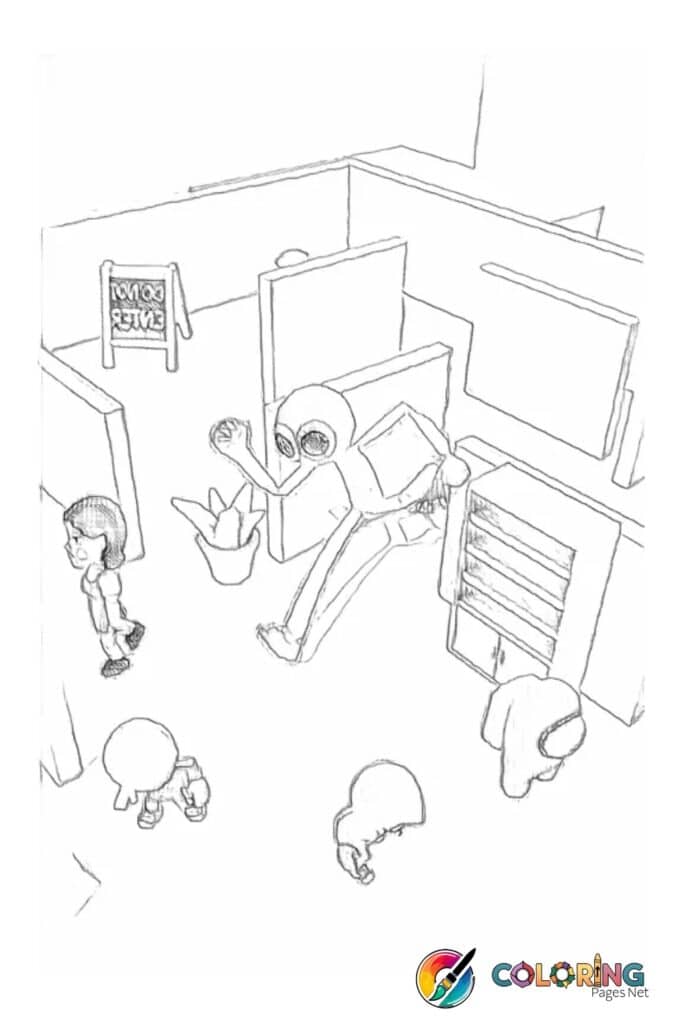 Purple Playing Hide and Seek (Rainbow Friend)