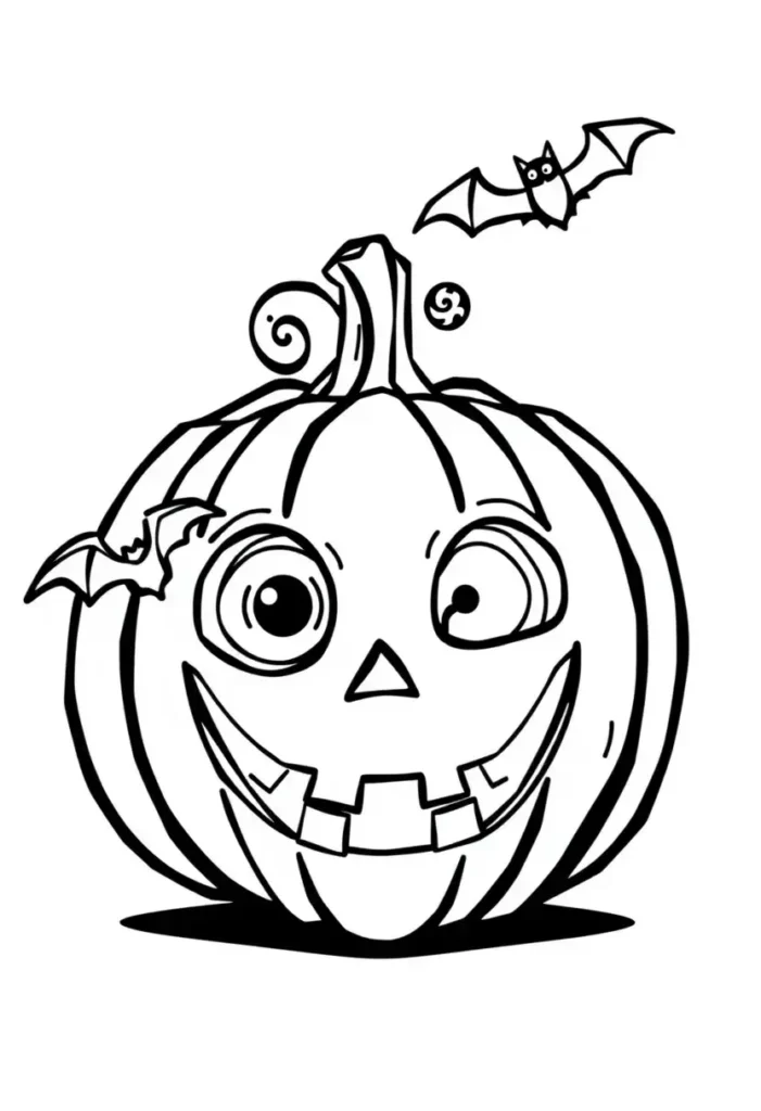 Spooky-Cute Jack-o’-Lantern Coloring Pages