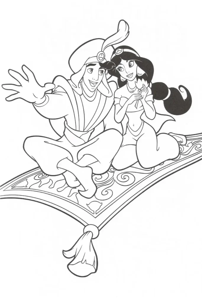Aladdin's Arabian Nights Coloring Pages