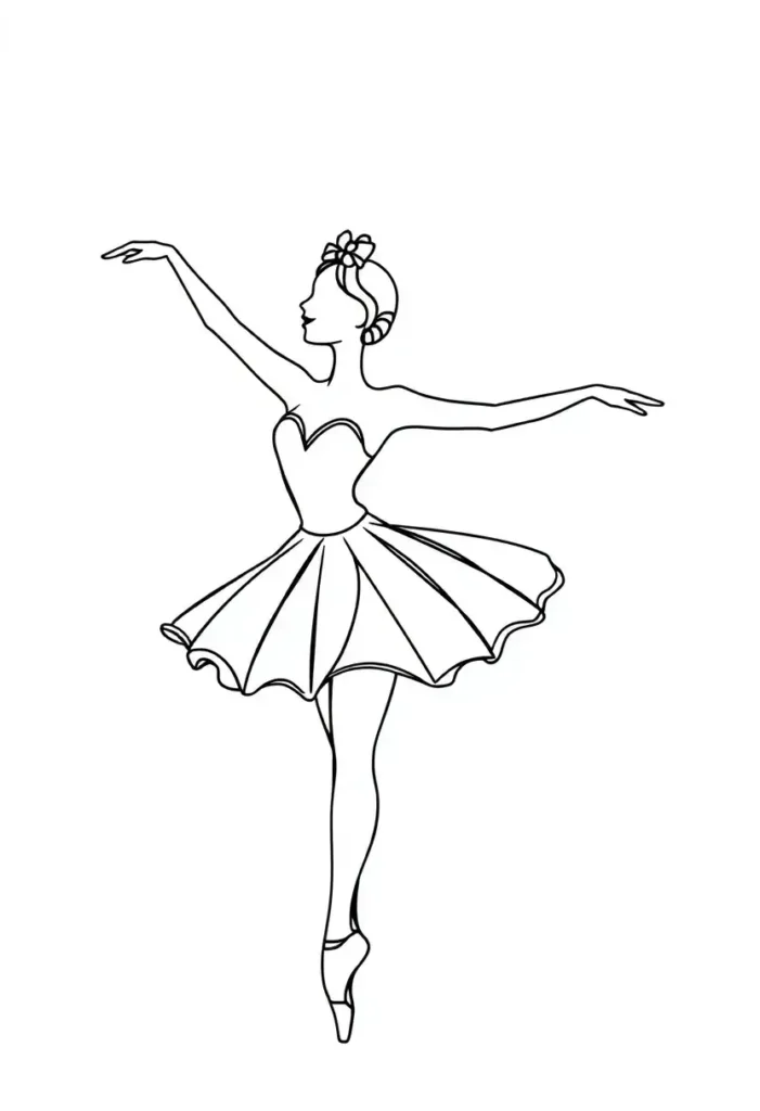 Ballerina Silhouettes Coloring Pages