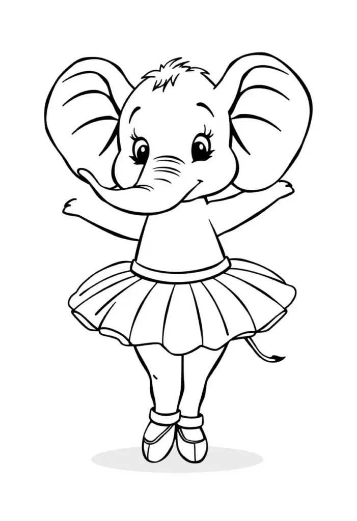 Ballet Animals Series Ballerina Coloring Pages