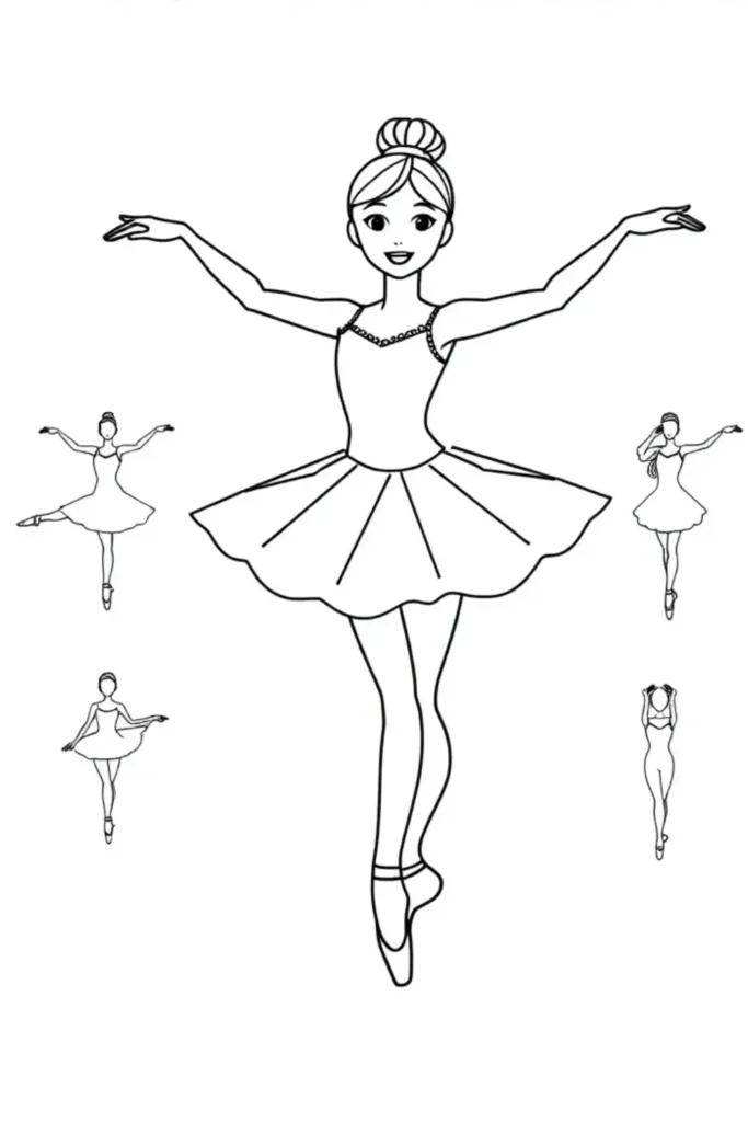 Ballet Positions Guide Ballerina Coloring Pages