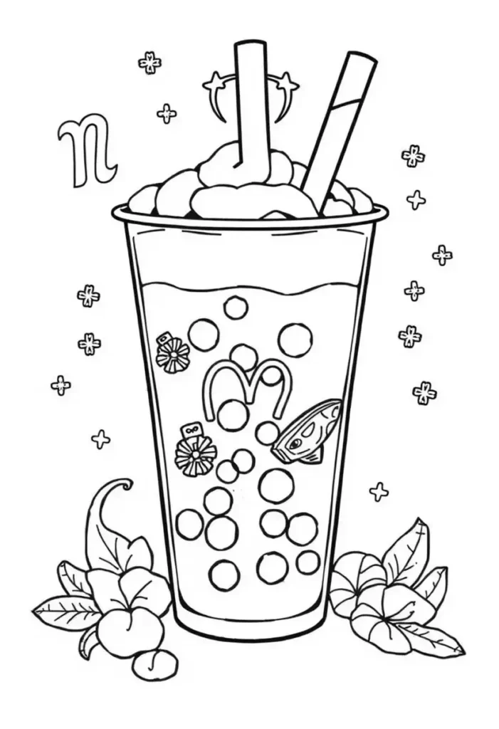 Boba Zodiac Signs Coloring Pages