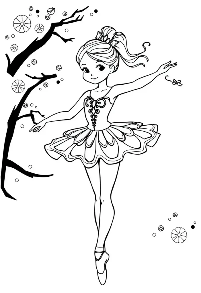 Create Your Own Ballerina Coloring Pages