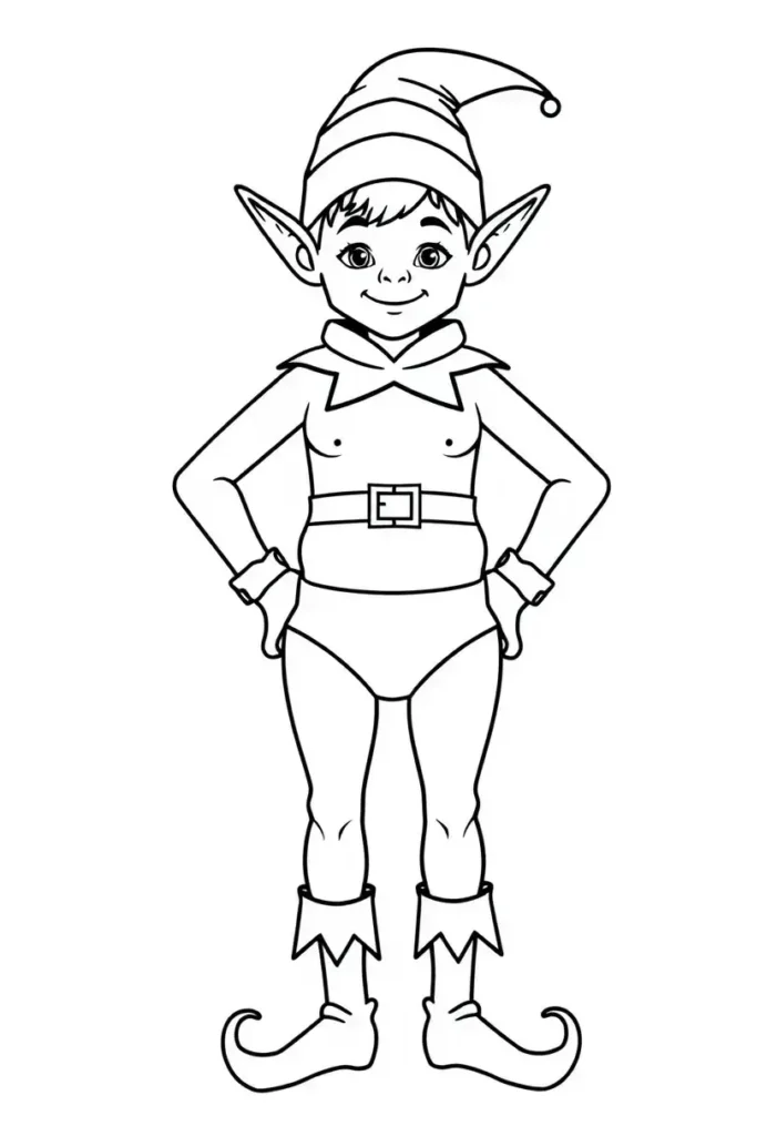 Design Your Elf's Outfit Coloring Pages