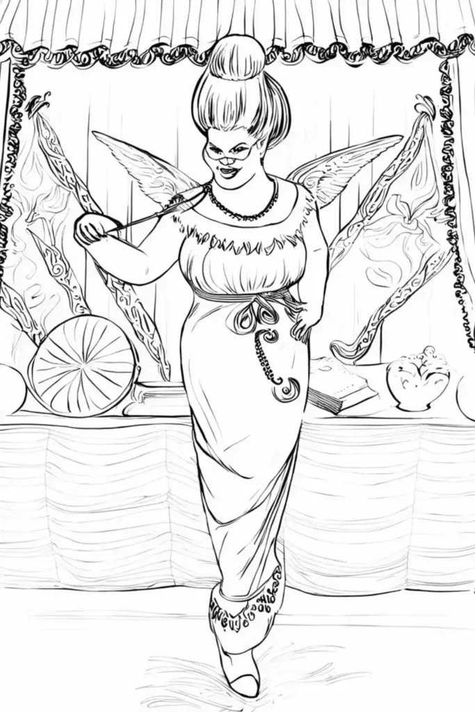 Fairy Godmother in Shrek Coloring Pages