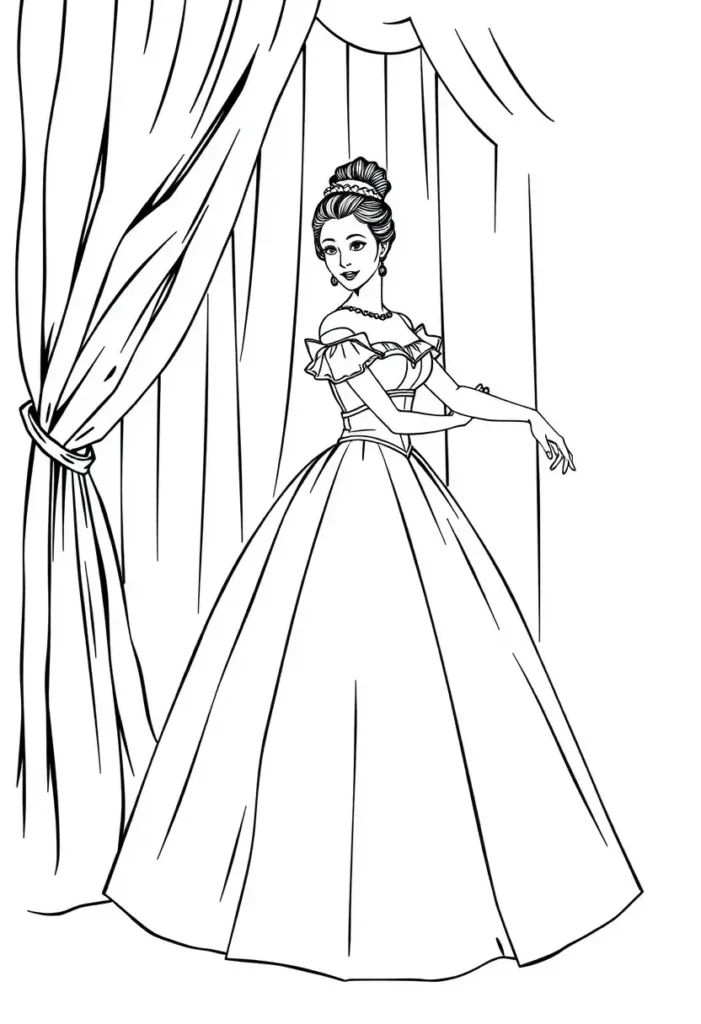 Historical Ballet Costumes Ballerina Coloring Pages