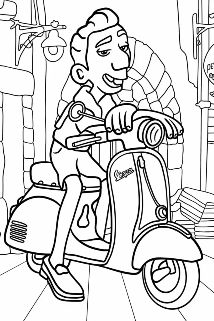 Luca's Italian Summer Coloring Pages