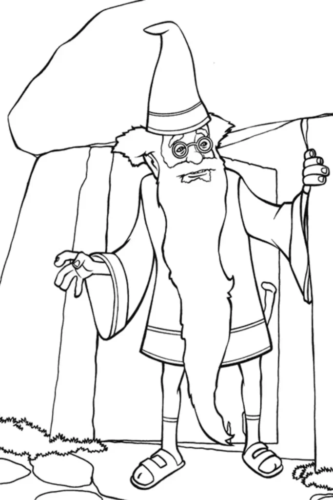Merlin In Shrek Coloring Pages