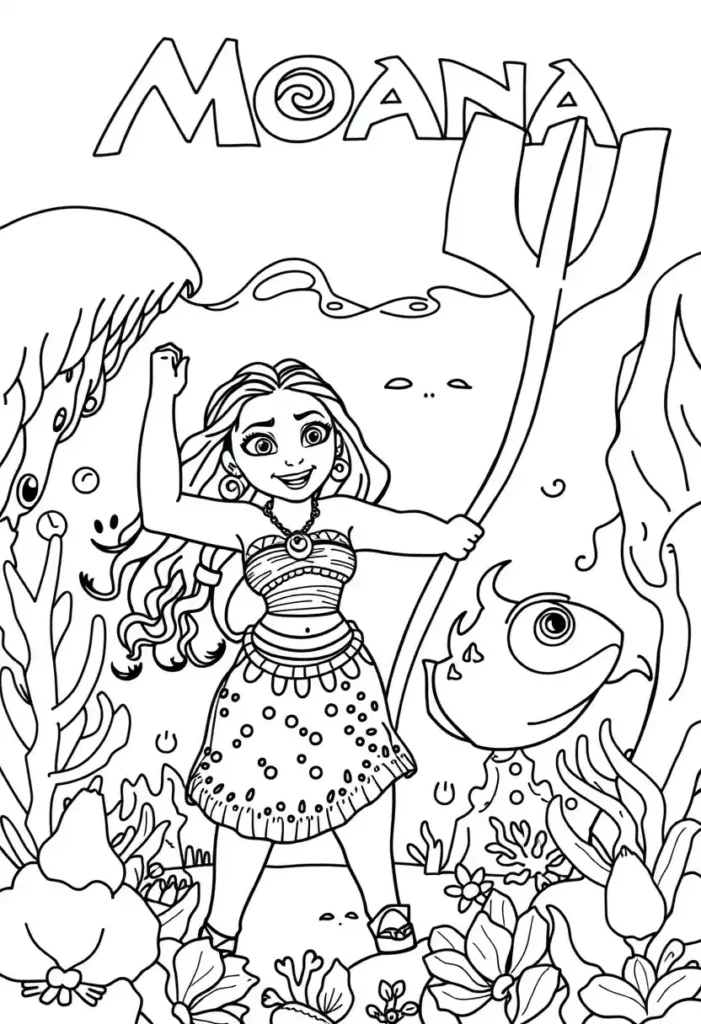Moana's Ocean Adventure Coloring Pages