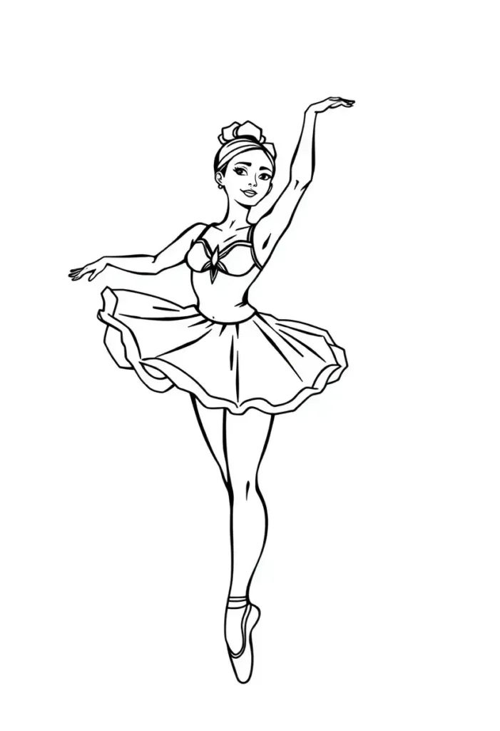 Modern Ballet Dancer Ballerina Coloring Pages