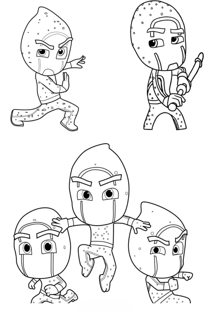 Night Ninja and His Ninjalinos Coloring Pages