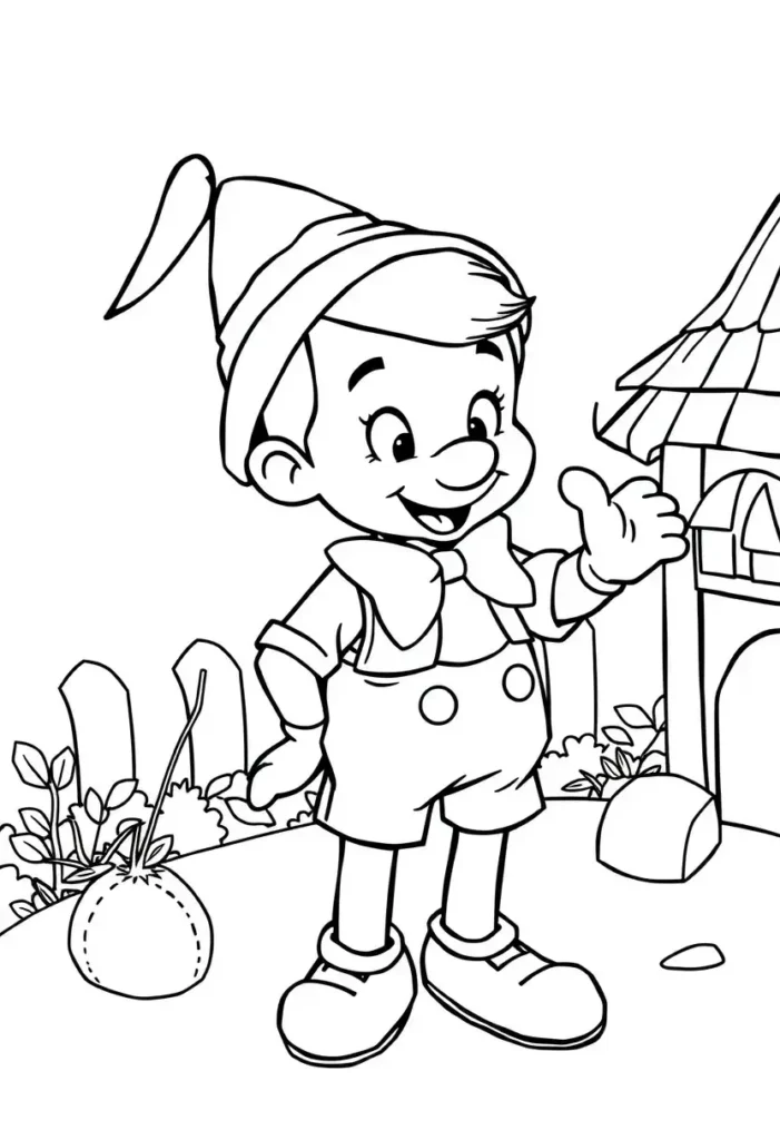 Pinocchio's Classic Tale Coloring Pages