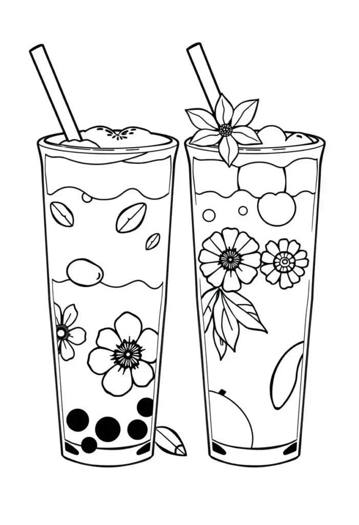 Seasonal Boba Special Coloring Pages