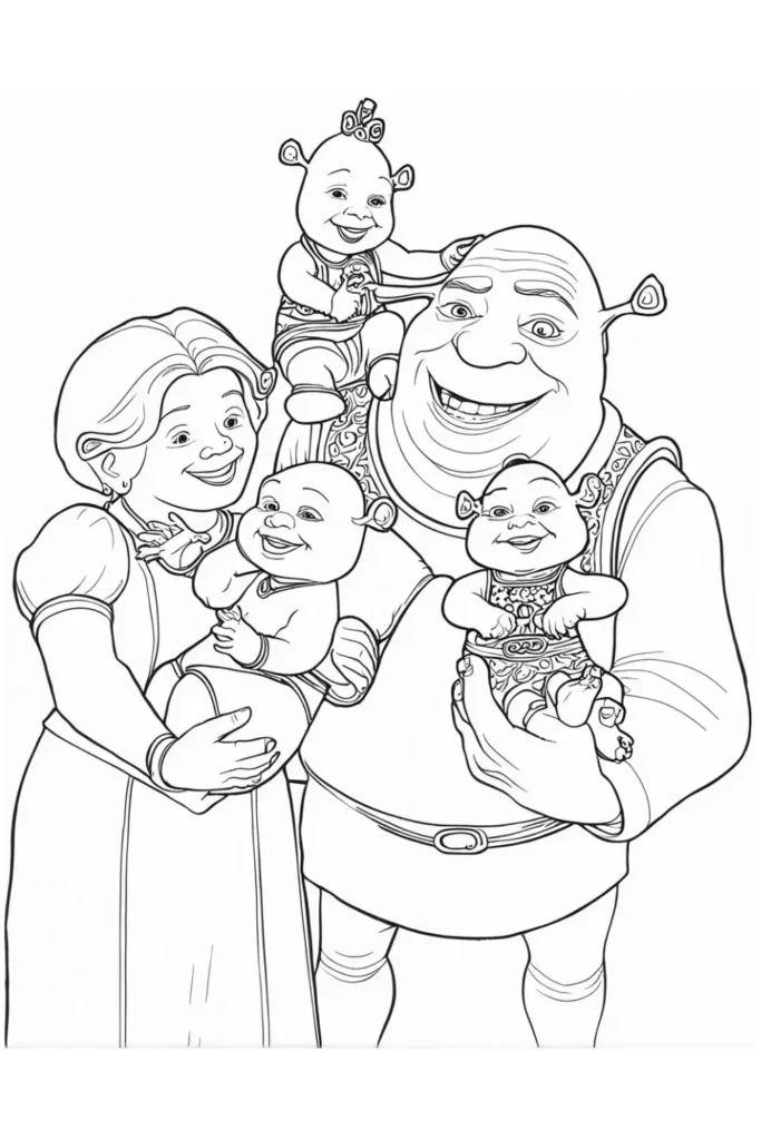 Shrek Babies Coloring Pages