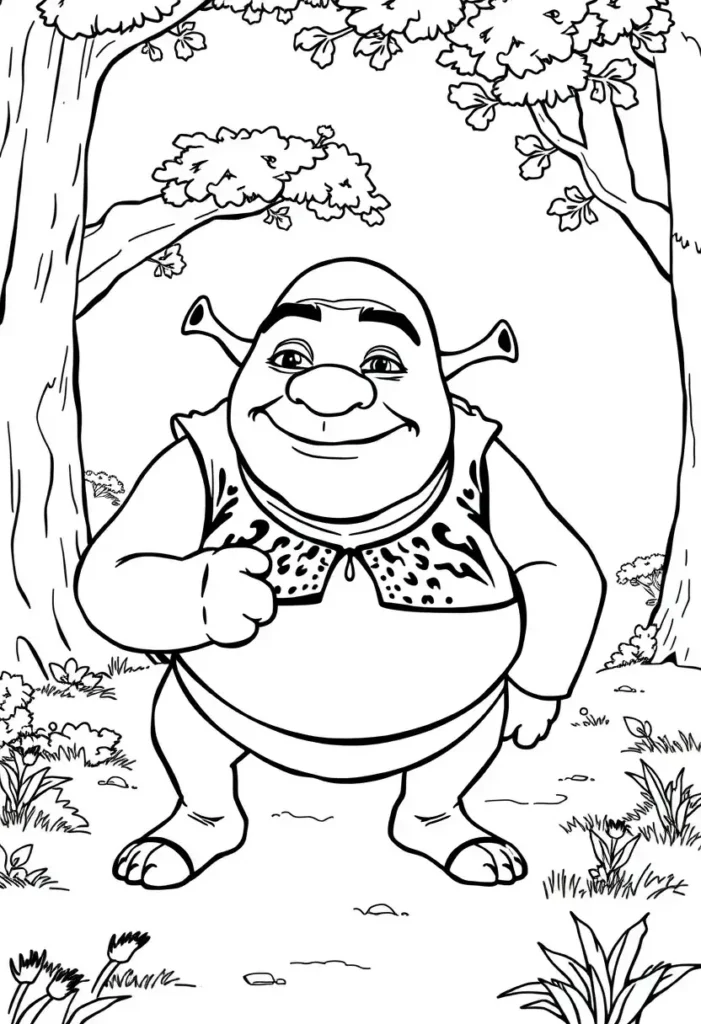 Shrek Coloring Pages Funny Moments