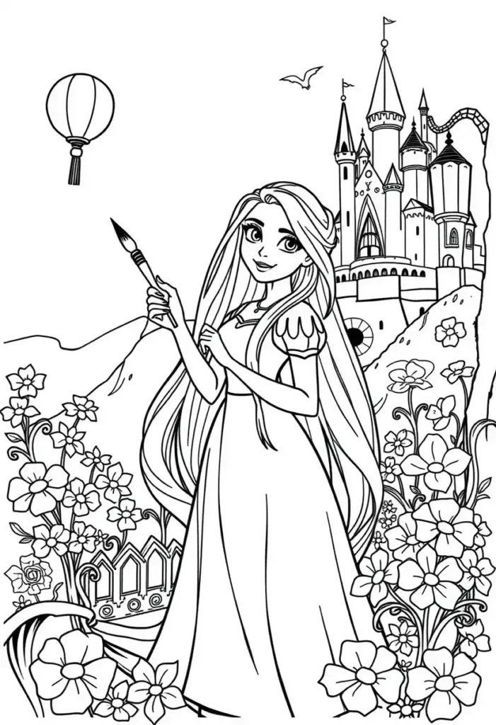 Tangled's Rapunzel Coloring Pages