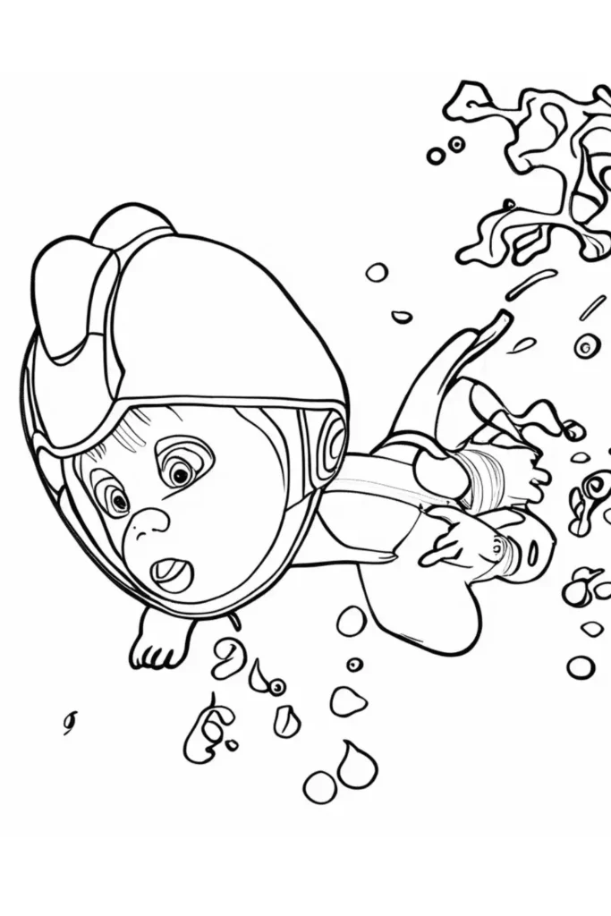 The Gekko-Mobile Underwater Coloring Pages