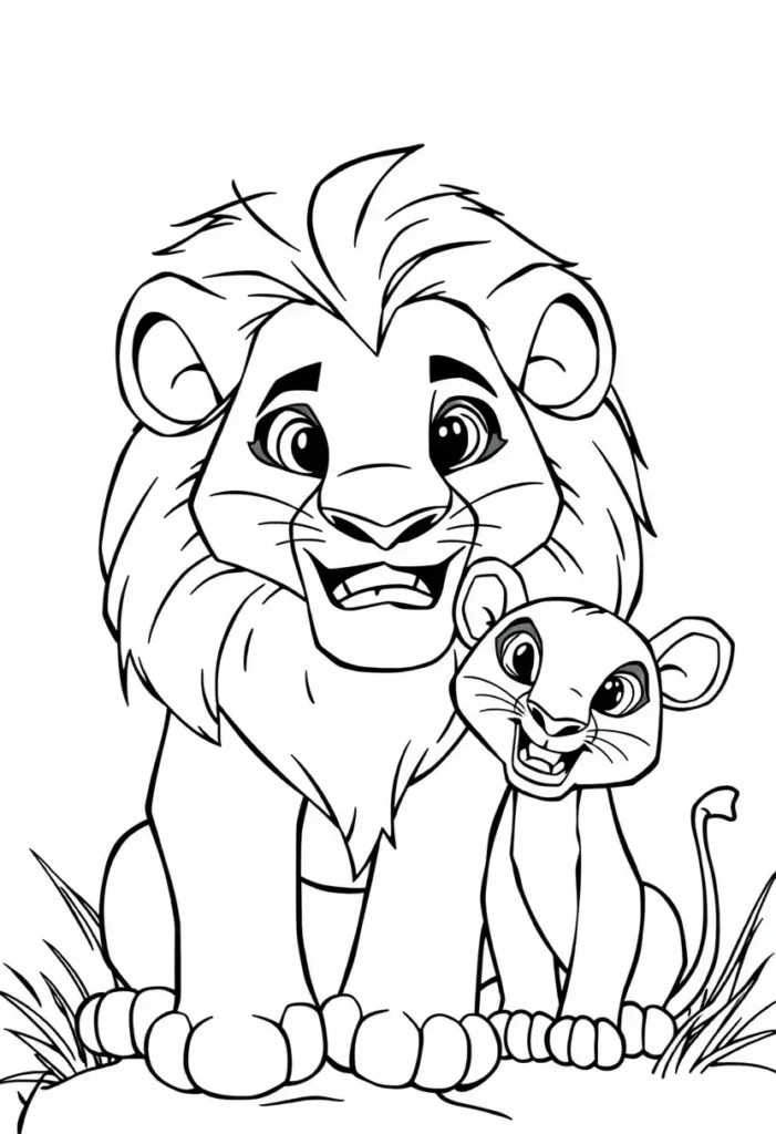 The Lion King Characters Coloring Pages