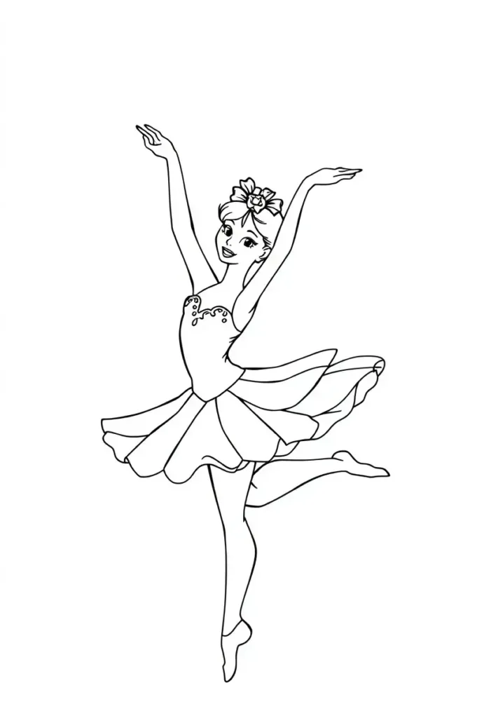 The Swan Princess Ballerina Coloring Pages For Kids
