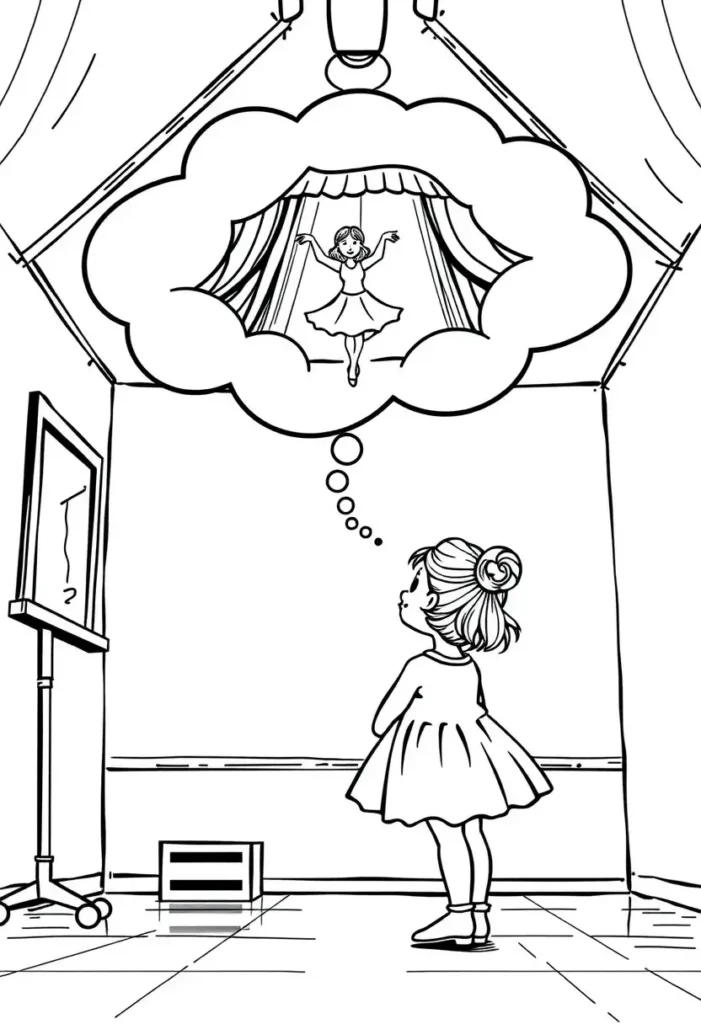 Tiny Dancer, Big Dreams Ballerina Coloring Pages