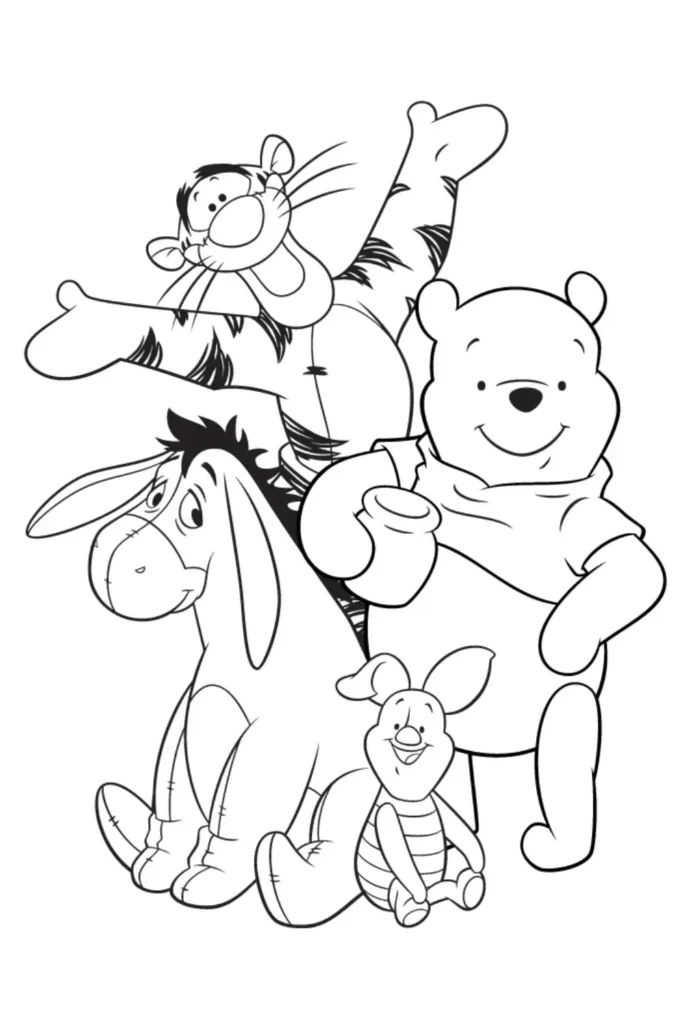 Winnie the Pooh and Friends Coloring Pages